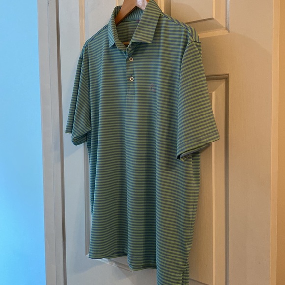 Euc Mens Rhoback The Birdie Polo Blue 